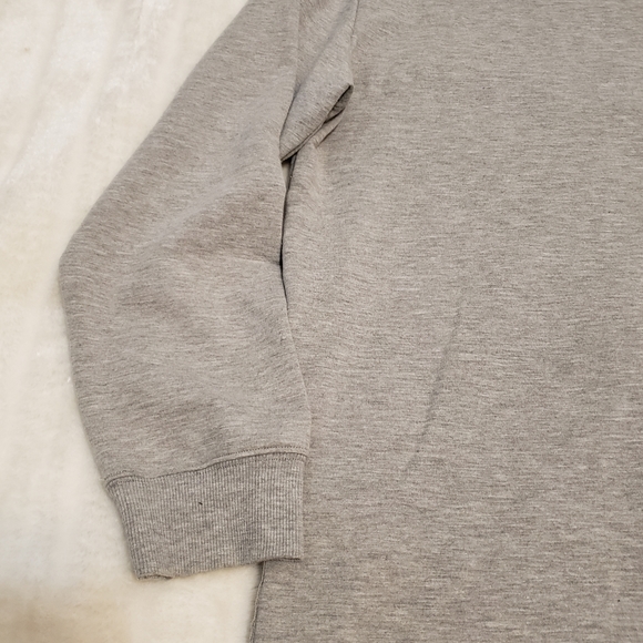 BOGO Free🦋 Revamped Long Heathered Gray Sweatshirt with Zipper Detail - Picture 4 of 12